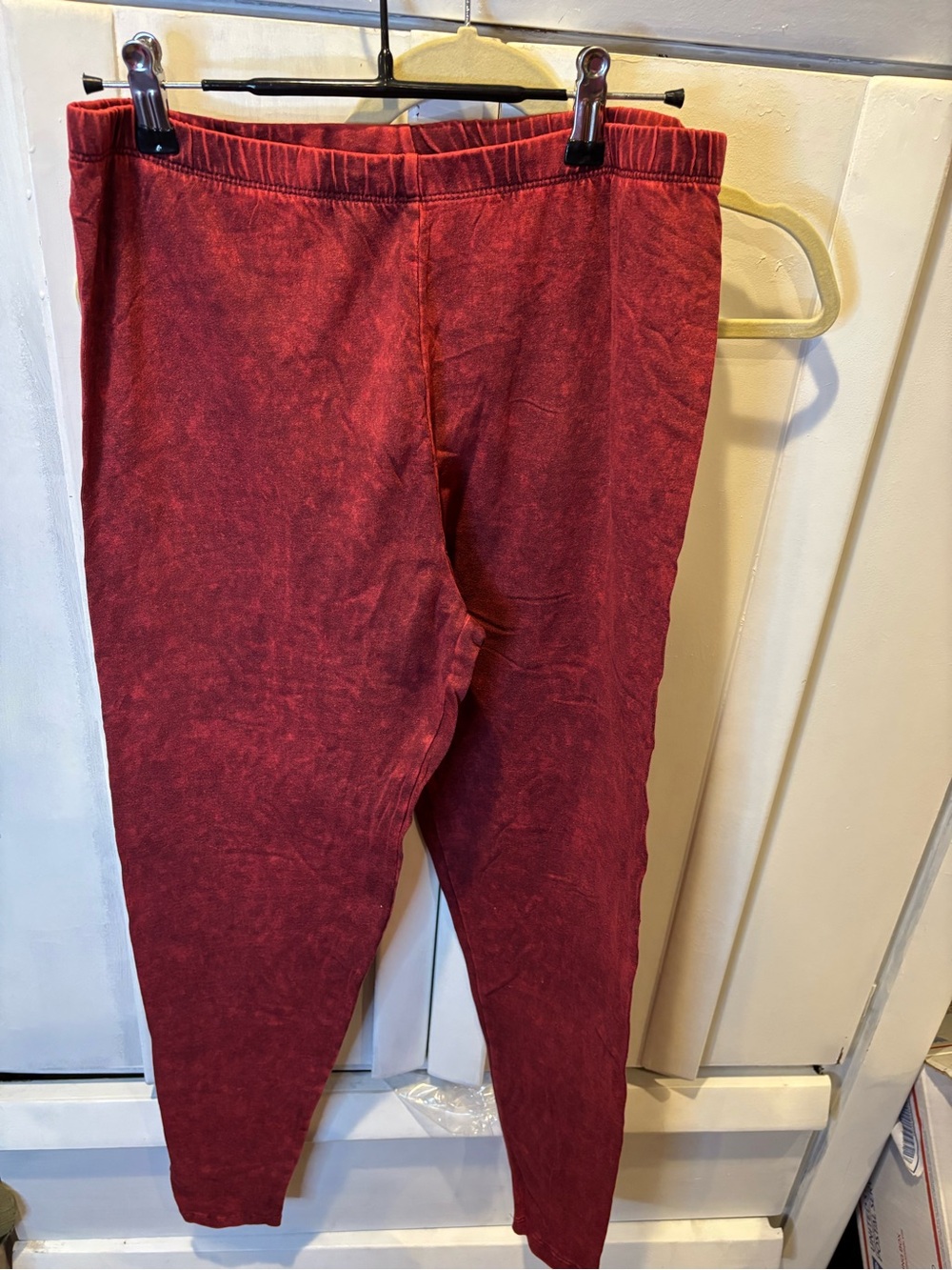 Zenana Outfitters 1XL Stretch Pull-On Leggings acid wash